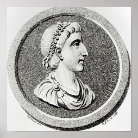 Portret van Theodosius Poster (Voorkant)