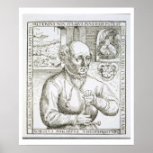 Portret van Theothrastus Paracelsus (1493-1541), c Poster (Voorkant)