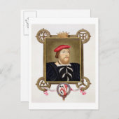 Portret van Thomas Boleyn (1477-1539) Earl of Wilt Briefkaart (Voorkant / Achterkant)