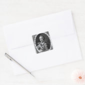 Portret van Thomas Cavendish Vierkante Sticker (Envelop)