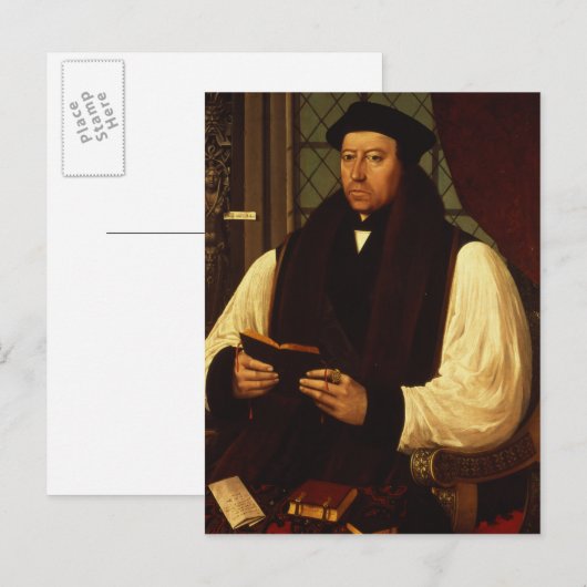 Portret van Thomas Cranmer 1546 Briefkaart (Voorkant / Achterkant)