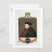 Portret van Thomas Cromwell (c.1485-1540) Ist Earl Briefkaart (Voorkant / Achterkant)