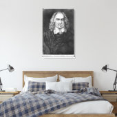 Portret van Thomas Hobbes Canvas Afdruk (Insitu (Slaapkamer))