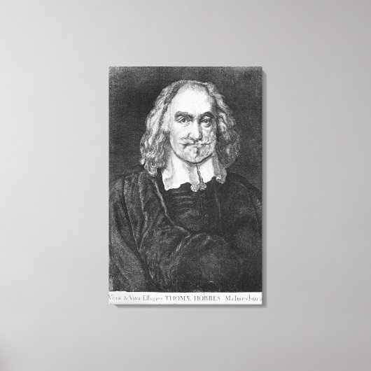 Portret van Thomas Hobbes Canvas Afdruk (Voorkant)
