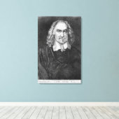 Portret van Thomas Hobbes Canvas Afdruk (Insitu (Houten vloer))