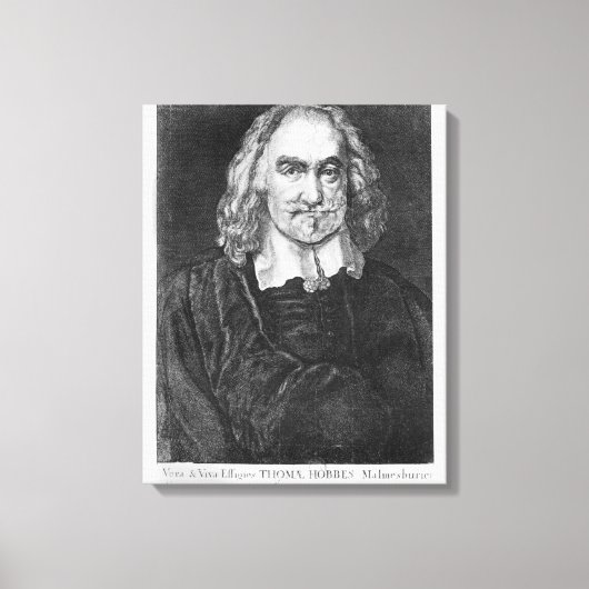 Portret van Thomas Hobbes Canvas Afdruk (Voorkant)