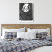 Portret van Thomas Hobbes Canvas Afdruk (Insitu (Slaapkamer))