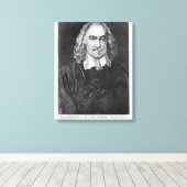 Portret van Thomas Hobbes Canvas Afdruk (Insitu (Houten vloer))