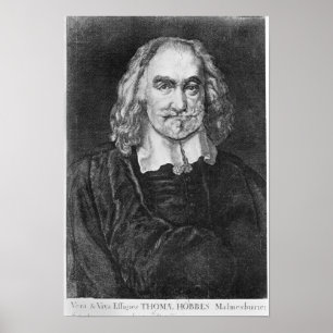 Portret van Thomas Hobbes Poster