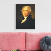 Portret van Thomas Jefferson Canvas Afdruk (Insitu (Woonkamer))