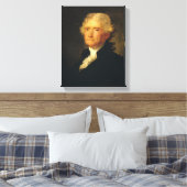 Portret van Thomas Jefferson Canvas Afdruk (Insitu (Slaapkamer))
