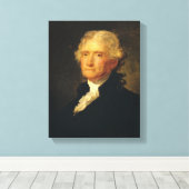 Portret van Thomas Jefferson Canvas Afdruk (Insitu (Houten vloer))