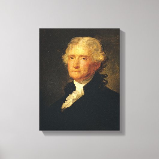 Portret van Thomas Jefferson Canvas Afdruk (Voorkant)