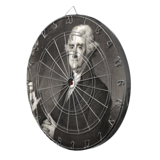 Portret van Thomas Jefferson Dartbord (Voorkant Rechts)