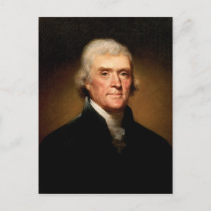Portret van Thomas Jefferson door Rembrandt Peale Briefkaart