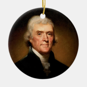 Portret van Thomas Jefferson door Rembrandt Peale Keramisch Ornament