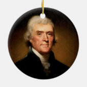 Portret van Thomas Jefferson door Rembrandt Peale Keramisch Ornament (Achterkant)
