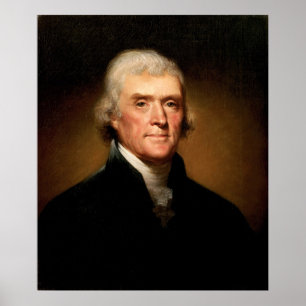Portret van Thomas Jefferson door Rembrandt Peale Poster