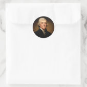 Portret van Thomas Jefferson door Rembrandt Peale Ronde Sticker (Tas)