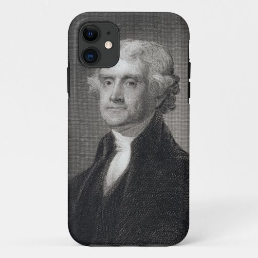 Portret van Thomas Jefferson, gegraveerd door Henr Case-Mate iPhone Case (Achterkant)