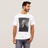 Portret van Thomas Jefferson, gegraveerd door Henr T-shirt (Voorkant volledig)