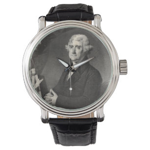 Portret van Thomas Jefferson Horloge