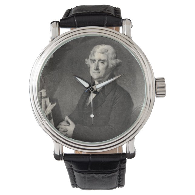 Portret van Thomas Jefferson Horloge (Voorkant)
