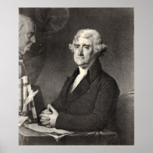 Portret van Thomas Jefferson Poster