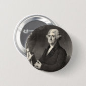 Portret van Thomas Jefferson Ronde Button 5,7 Cm (Voorkant /achterkant)