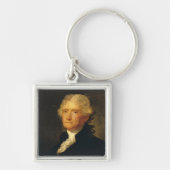 Portret van Thomas Jefferson Sleutelhanger (Voorkant)