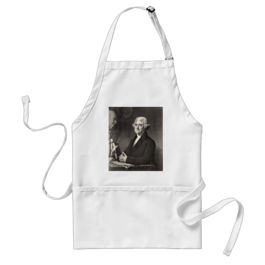 Portret van Thomas Jefferson Standaard Schort (Voorkant)