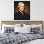 Portret van Thomas Jefferson (van Rembrandt Peale) Canvas Afdruk (Insitu (Slaapkamer))