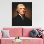Portret van Thomas Jefferson (van Rembrandt Peale) Canvas Afdruk (Insitu (Woonkamer))