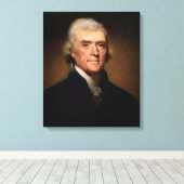 Portret van Thomas Jefferson (van Rembrandt Peale) Canvas Afdruk (Insitu (Houten vloer))