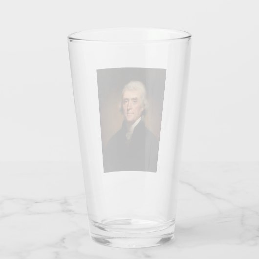 Portret van Thomas Jefferson (van Rembrandt Peale) Glas (Achterkant)