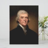Portret van Thomas Jefferson (van Rembrandt Peale) Kaart (Staand voorkant)