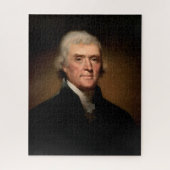 Portret van Thomas Jefferson (van Rembrandt Peale) Legpuzzel (Verticaal)