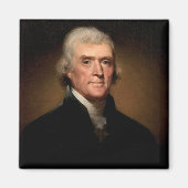 Portret van Thomas Jefferson (van Rembrandt Peale) Magneet (Voorkant)