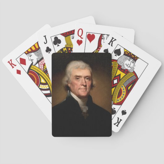Portret van Thomas Jefferson (van Rembrandt Peale) Pokerkaarten (Achterkant)