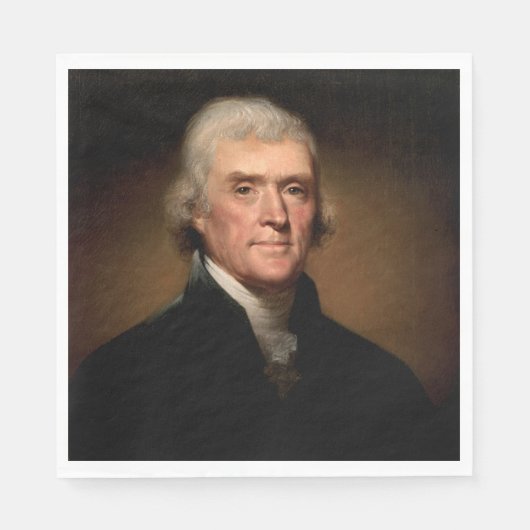 Portret van Thomas Jefferson (van Rembrandt Peale) Servet (Voorkant)