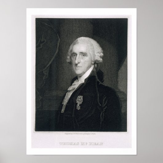 Portret van Thomas McKean, gegraveerd door Thomas  Poster (Voorkant)