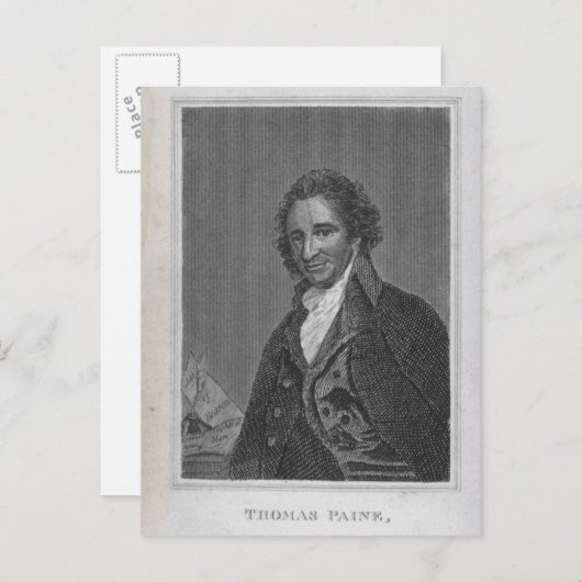 Portret van Thomas Paine van Volume I Briefkaart (Voorkant / Achterkant)