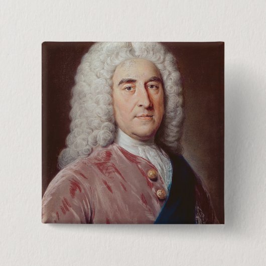 Portret van Thomas Pelham Holles Vierkante Button 5,1 Cm (Voorkant)
