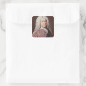 Portret van Thomas Pelham Holles Vierkante Sticker (Tas)