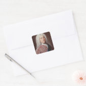 Portret van Thomas Pelham Holles Vierkante Sticker (Envelop)