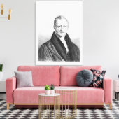 Portret van Thomas Robert Malthus Canvas Afdruk (Insitu (Woonkamer))