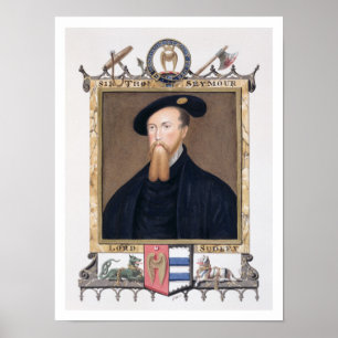 Portret van Thomas Seymour (1508-49) 1st Baron van Poster