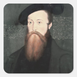 Portret van Thomas Seymour Baron Seymour Vierkante Sticker