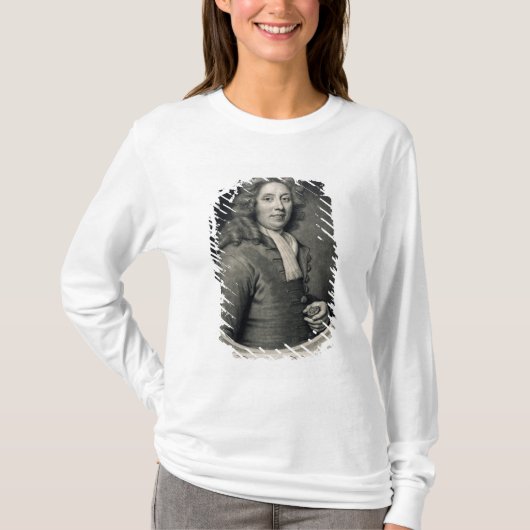 Portret van Thomas Tompion gegraveerd door John T-shirt (Voorkant)