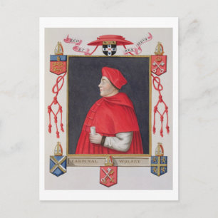 Portret van Thomas Wolsey (c.1475-1530) Kardinaal  Briefkaart